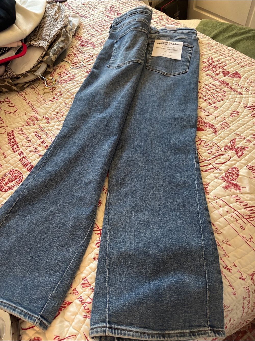 NWT Good American Mid-rise Medium Wash Mini Bootcut Jeans SZ 18 Plus - Picture 10 of 13